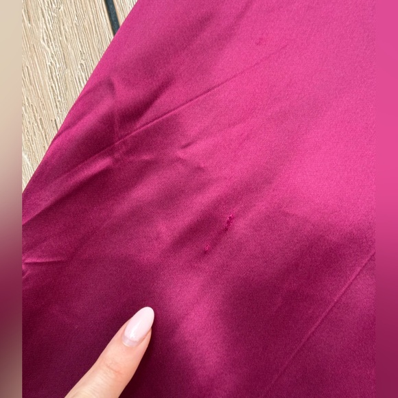 Vintage burgundy maxi satin circle skirt - Picture 7 of 11